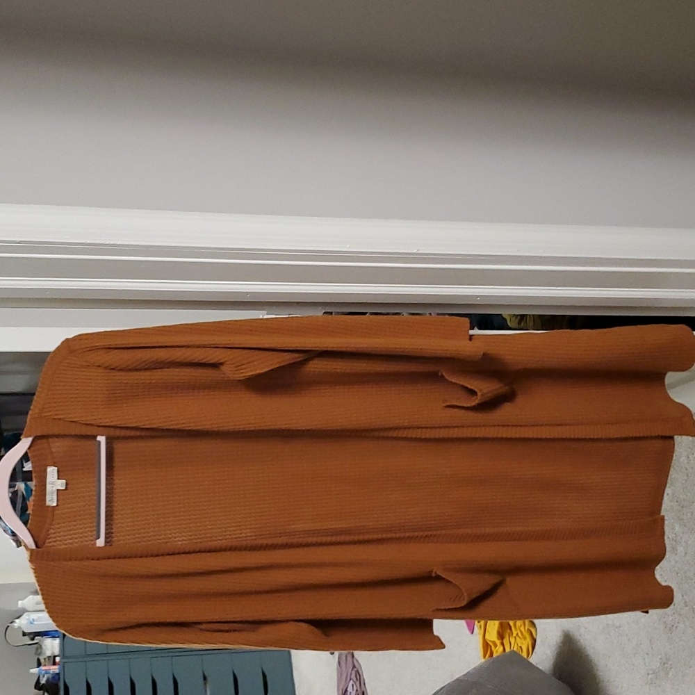 Another Reason Long Cardigan Size L Orange